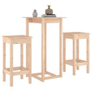 3-Tlg. Bar-Set Massivholz Kiefer