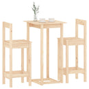 3-Tlg. Bar-Set Massivholz Kiefer