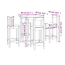 5-Tlg. Bar-Set Massivholz Kiefer