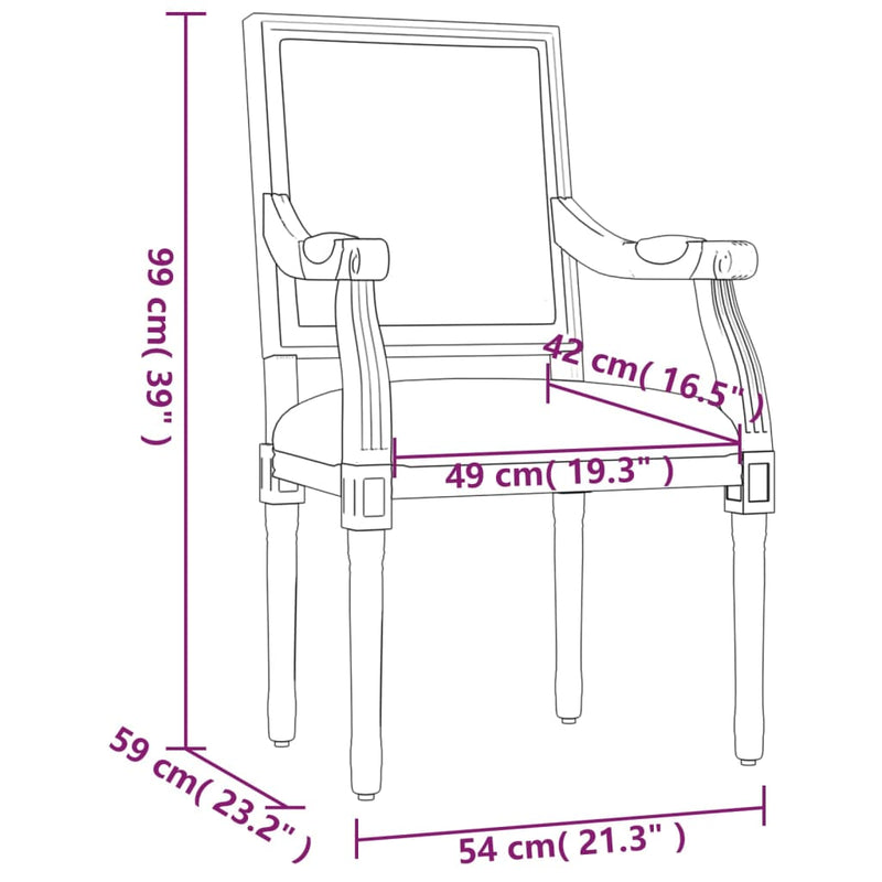 Sessel Dunkelgrau 54x59x99 cm Stoff