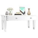 Spiegel-Couchtisch 106X45X45 Cm Holzwerkstoff Und Glas