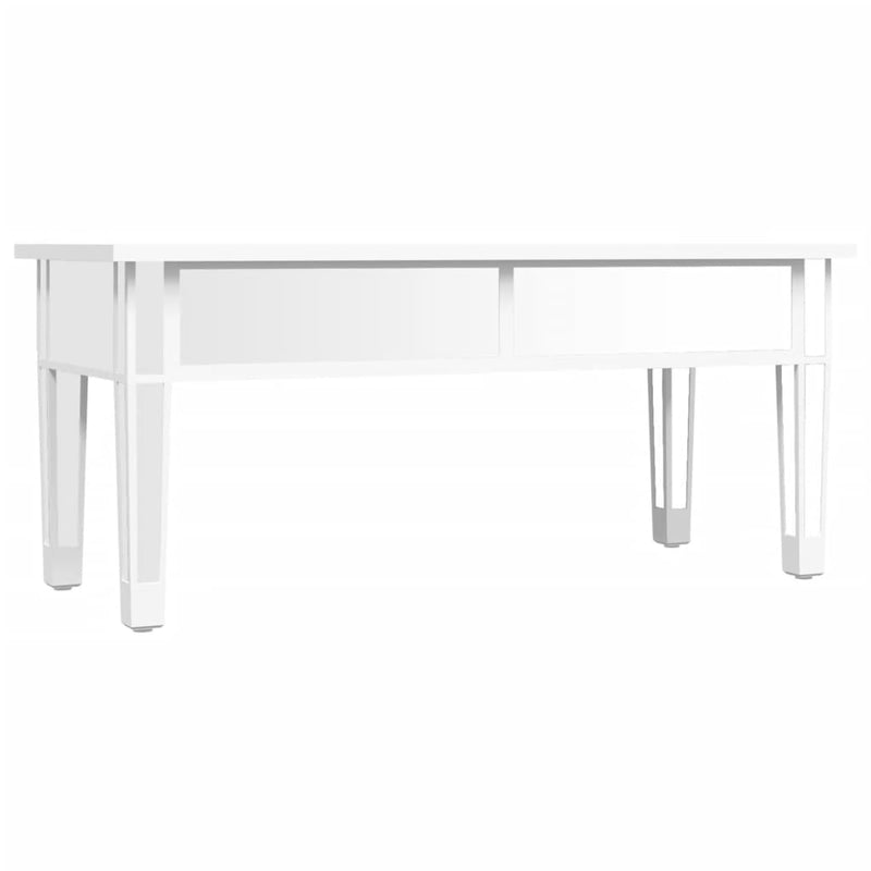 Spiegel-Couchtisch 106x45x45 cm Holzwerkstoff und Glas