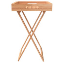 Tabletttisch Klappbar 52X36X56,5 Cm Massivholz Nussbaum