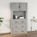Wandschrank Betongrau 80X33X80 Cm Holzwerkstoff