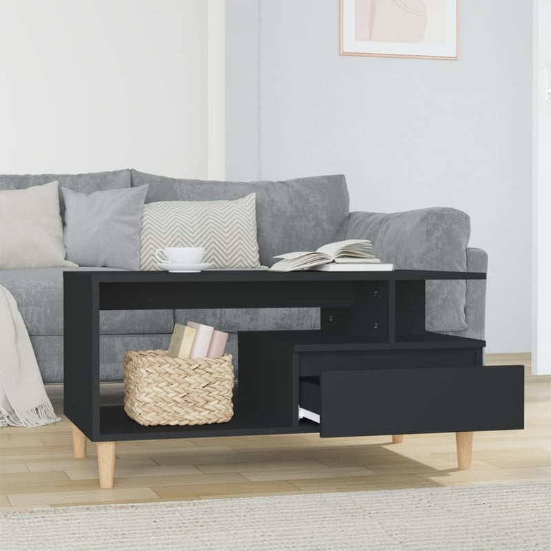 Couchtisch Schwarz 90x49x45 cm Holzwerkstoff