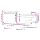 Couchtisch 100X50X45 Cm Holzwerkstoff