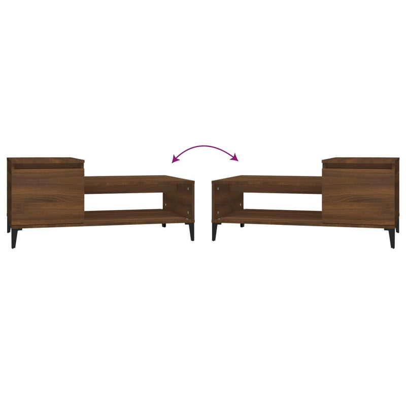 Couchtisch Braun Eichen-Optik 100x50x45 cm Holzwerkstoff