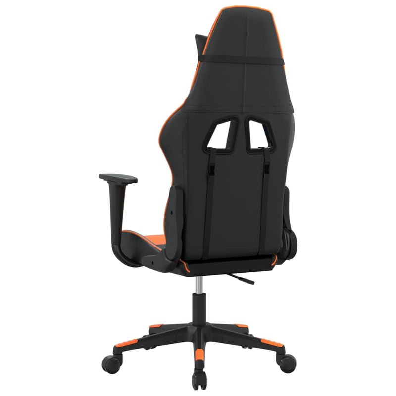 Gaming-Stuhl Schwarz und Orange Kunstleder