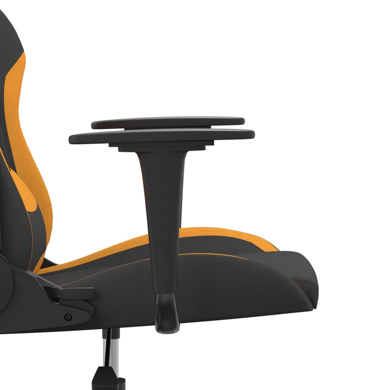 Gaming-Stuhl Schwarz und Orange Stoff