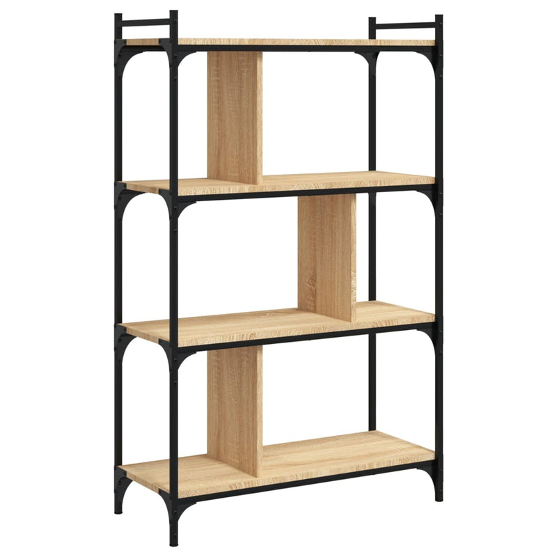 Bücherregal 4 Böden Sonoma-Eiche 76x32x123 cm Holzwerkstoff