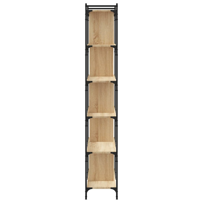 Bücherregal 6 Böden Sonoma-Eiche 76x32x192 cm Holzwerkstoff