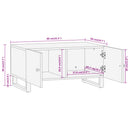 Couchtisch Braun Und Schwarz 80X50X40 Cm Massivholz Mango