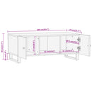 Couchtisch Braun Und Schwarz 100X54X40 Cm Massivholz Mango Warmweiß
