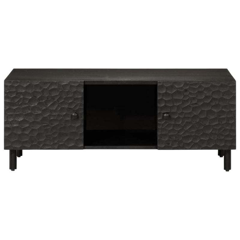 Couchtisch Schwarz 100x54x40 cm Massivholz Mango