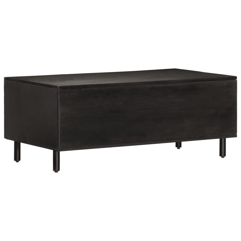 Couchtisch Schwarz 100x54x40 cm Massivholz Mango