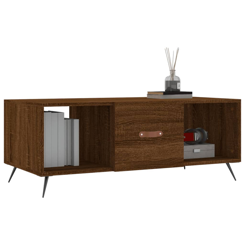 Couchtisch Braun Eichen-Optik 102x50x40 cm Holzwerkstoff