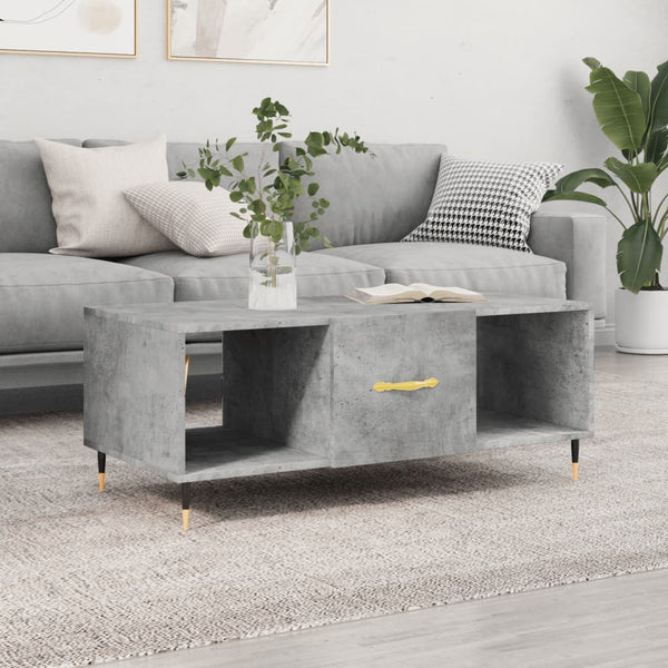 Couchtisch Betongrau 102x50x40 cm Holzwerkstoff