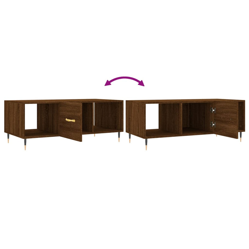 Couchtisch Braun Eichen-Optik 102x50x40 cm Holzwerkstoff