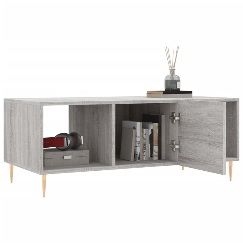 Couchtisch Grau Sonoma 102x50x40 cm Holzwerkstoff