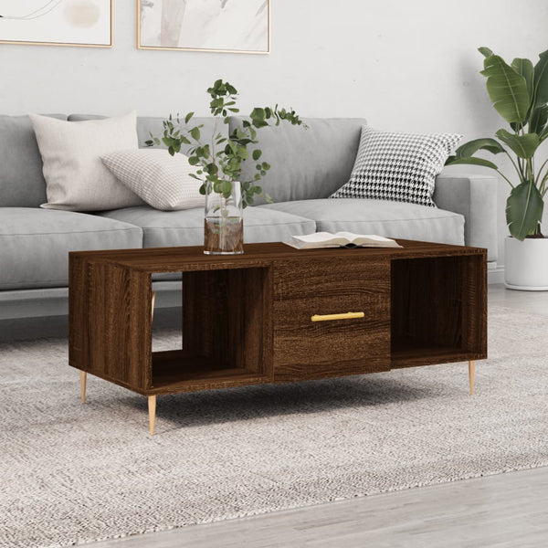 Couchtisch Braun Eichen-Optik 102x50x40 cm Holzwerkstoff