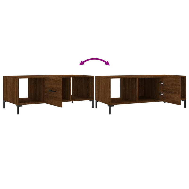 Couchtisch Braun Eichen-Optik 102x50x40 cm Holzwerkstoff