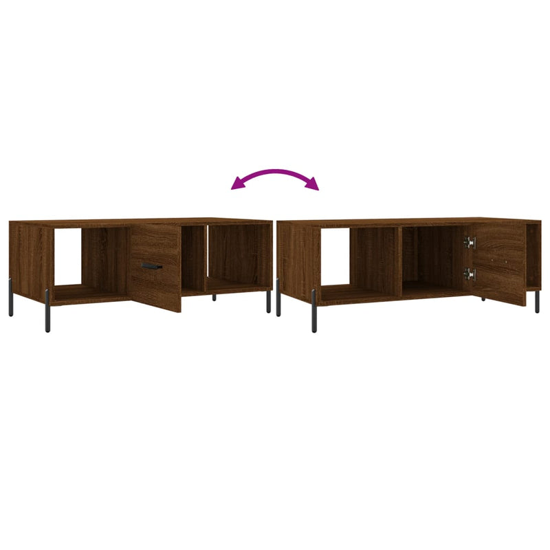 Couchtisch Braun Eichen-Optik 102x50x40 cm Holzwerkstoff