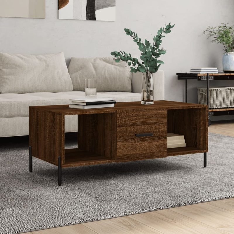 Couchtisch Braun Eichen-Optik 102x50x40 cm Holzwerkstoff