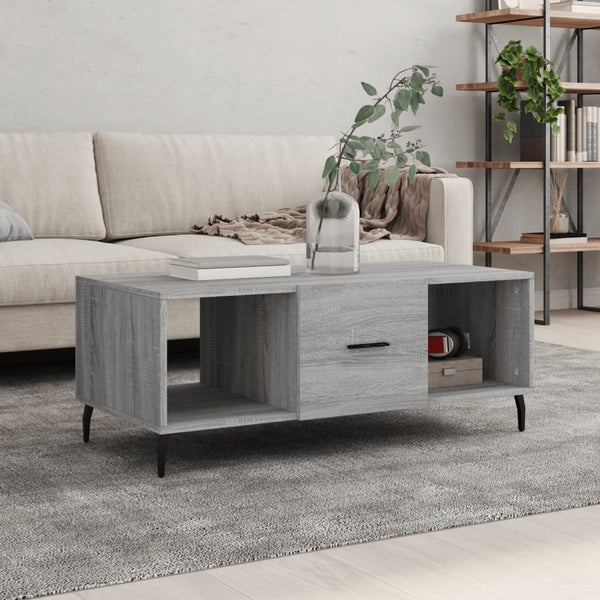 Couchtisch Grau Sonoma 102x50x40 cm Holzwerkstoff