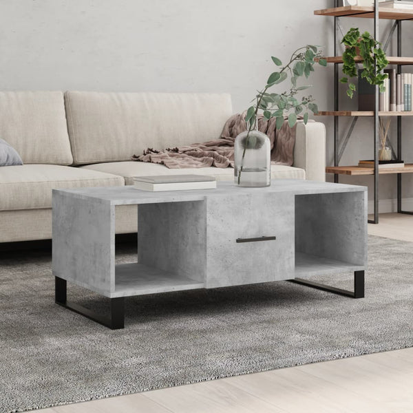 Couchtisch Betongrau 102x50x40 cm Holzwerkstoff