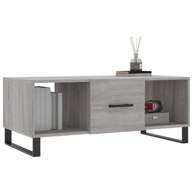 Couchtisch Grau Sonoma 102x50x40 cm Holzwerkstoff