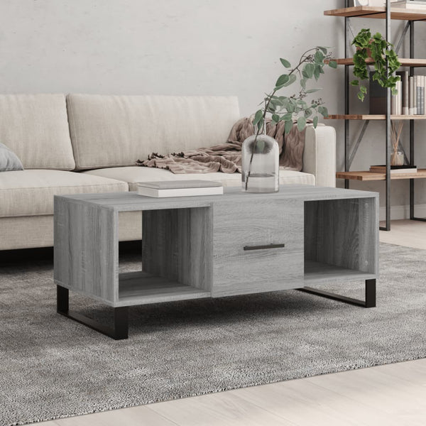 Couchtisch Grau Sonoma 102x50x40 cm Holzwerkstoff