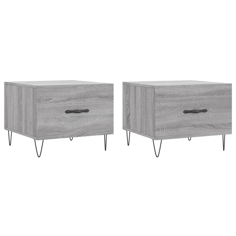 Couchtische 2 Stk. Grau Sonoma 50x50x40 cm Holzwerkstoff