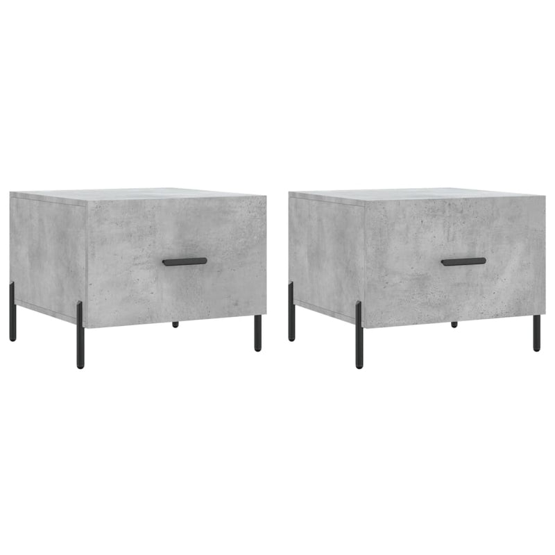 Couchtische 2 Stk. Betongrau 50x50x40 cm Holzwerkstoff