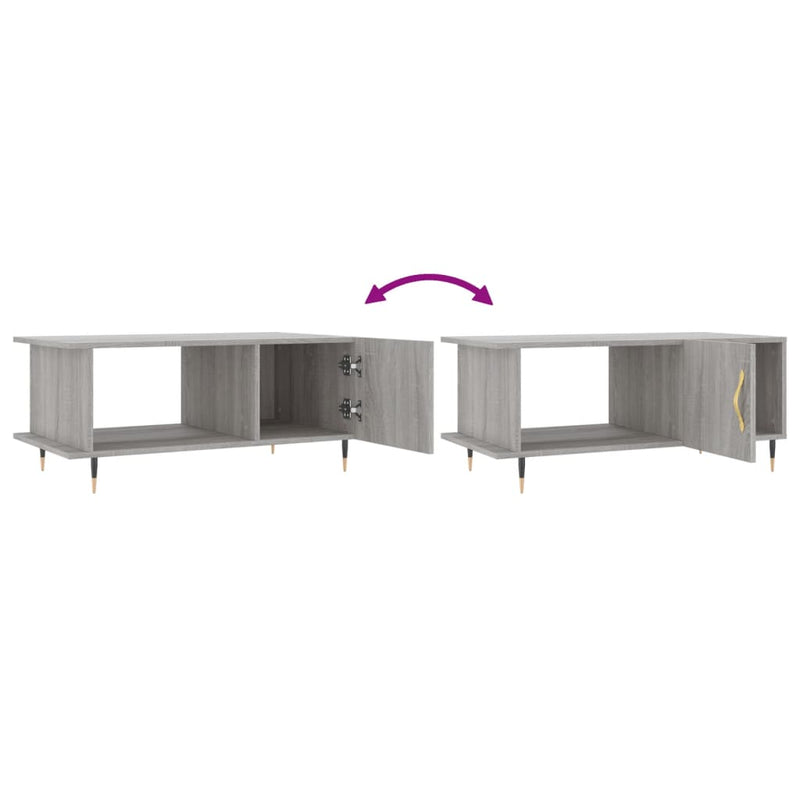 Couchtisch Grau Sonoma 90x50x40 cm Holzwerkstoff