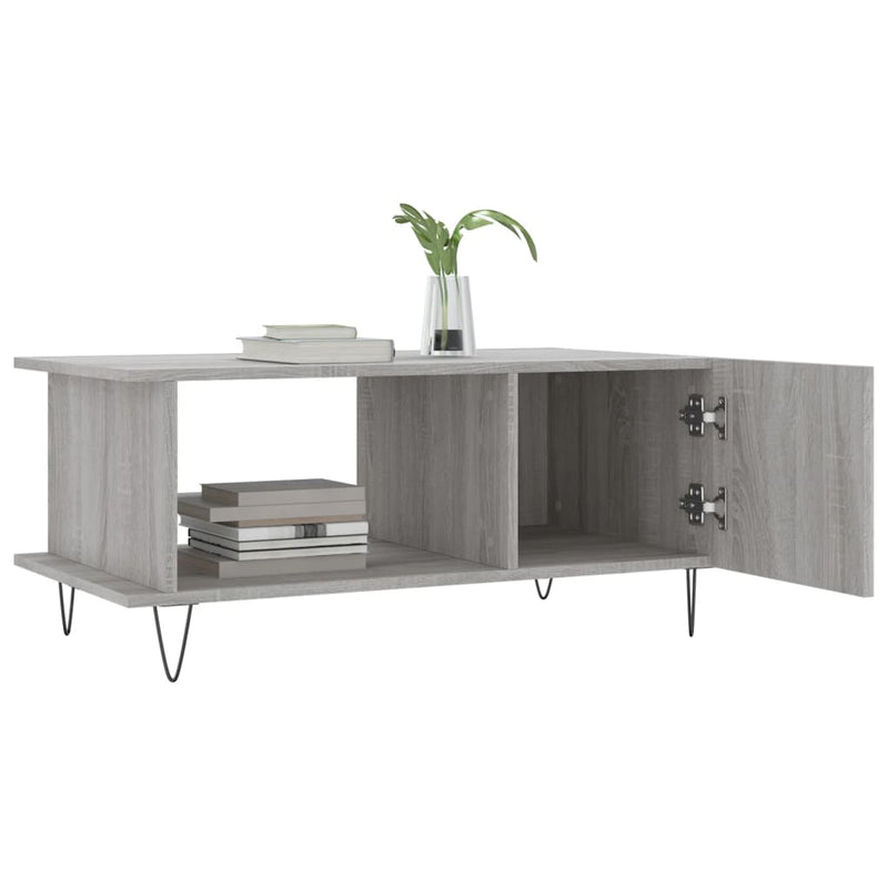 Couchtisch Grau Sonoma 90x50x40 cm Holzwerkstoff