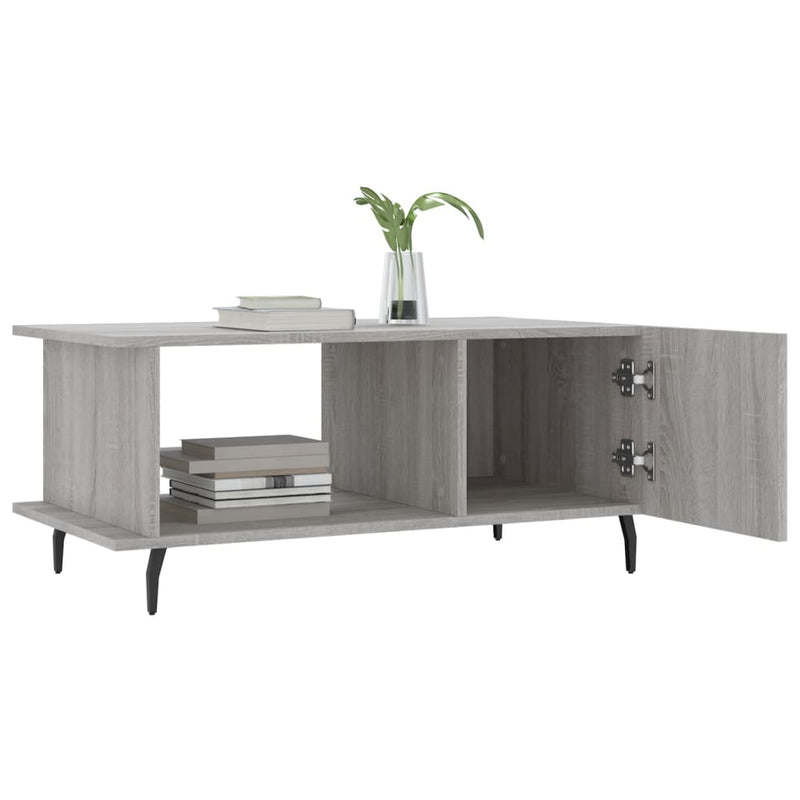 Couchtisch Grau Sonoma 90x50x40 cm Holzwerkstoff