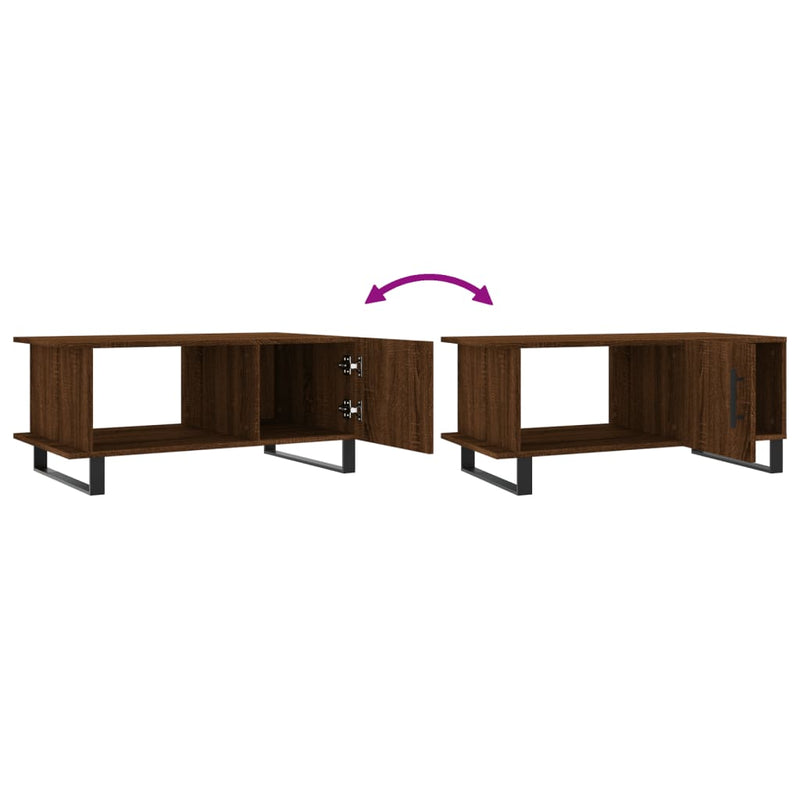 Couchtisch Braun Eichen-Optik 90x50x40 cm Holzwerkstoff