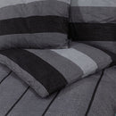 Bettwäsche-Set 240X220 Cm Baumwolle Dunkelgrau