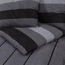 Bettwäsche-Set 260X240 Cm Baumwolle Dunkelgrau