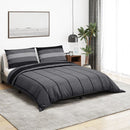 Bettwäsche-Set 260X220 Cm Baumwolle Dunkelgrau