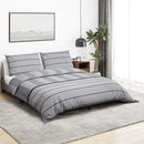 Bettwäsche-Set Grau 260X240 Cm Baumwolle Hellgrau