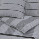 Bettwäsche-Set Grau 200X200 Cm Baumwolle Hellgrau