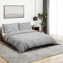 Bettwäsche-Set Grau 140X200 Cm Baumwolle Grau Und Weiß