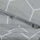 Bettwäsche-Set Grau 240X220 Cm Baumwolle Grau Und Weiß