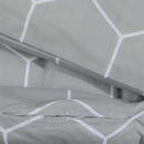 Bettwäsche-Set Grau 260X240 Cm Baumwolle Grau Und Weiß