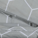 Bettwäsche-Set Grau 200X200 Cm Baumwolle Grau Und Weiß