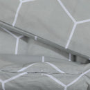 Bettwäsche-Set Grau 200X220 Cm Baumwolle Grau Und Weiß