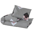 Bettwäsche-Set Grau 140X200 Cm Baumwolle Mehrfarbig