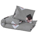 Bettwäsche-Set Grau 200X200 Cm Baumwolle Mehrfarbig