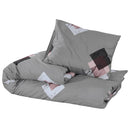 Bettwäsche-Set Grau 140X200 Cm Baumwolle Mehrfarbig